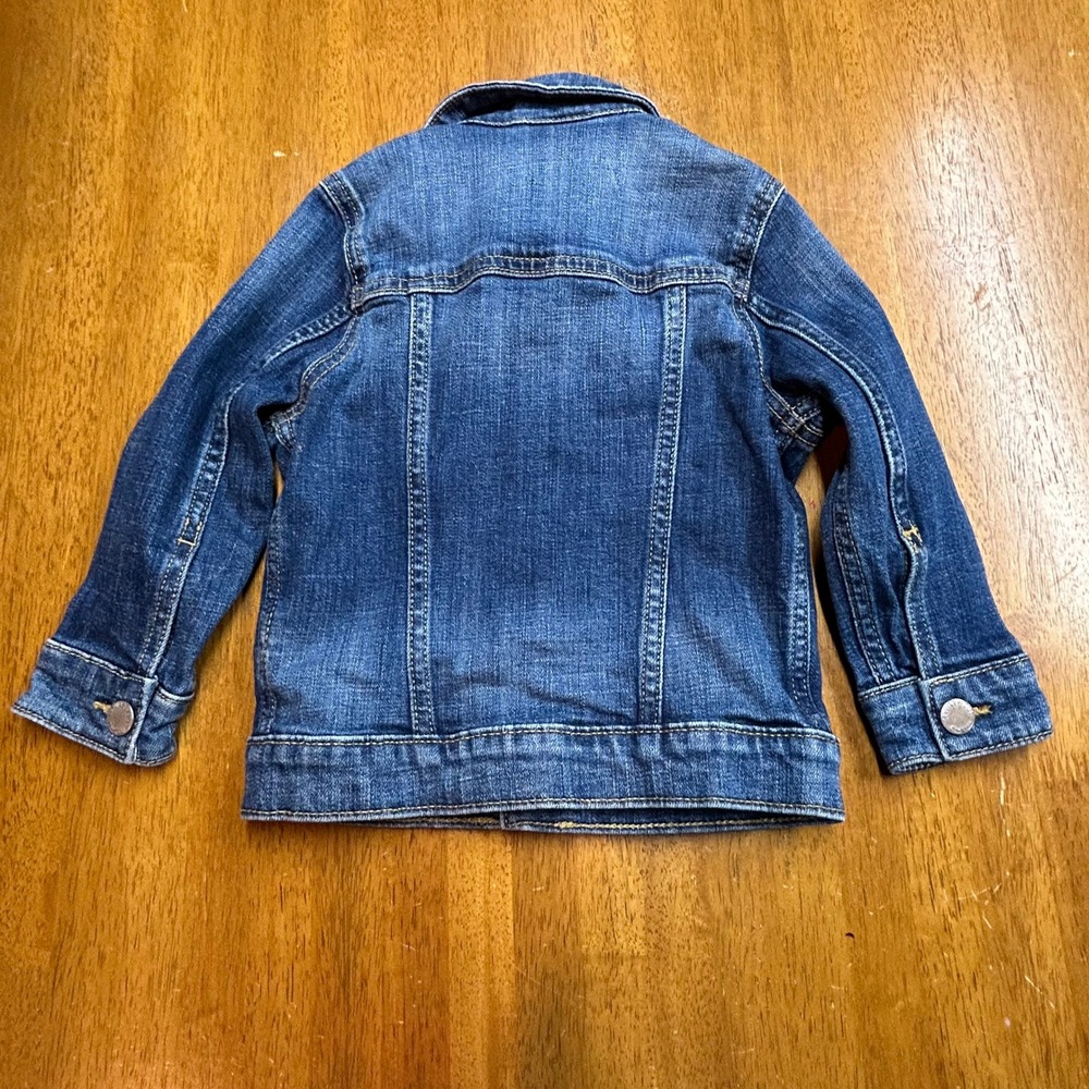 Genuine Kids from OshKosh Blue Denim Trucker Jacket Kids 2T Stretch snap closure - Picture 2 of 10